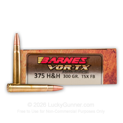 375 H&H Magnum - 300 gr Triple-Shock X Hollow Point - Barnes VOR-TX - 20 Rounds