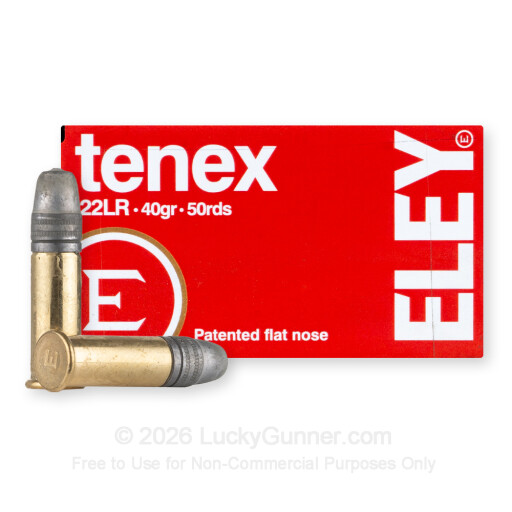 22 LR - 40 Grain LFN - Eley Tenex - 50 Rounds