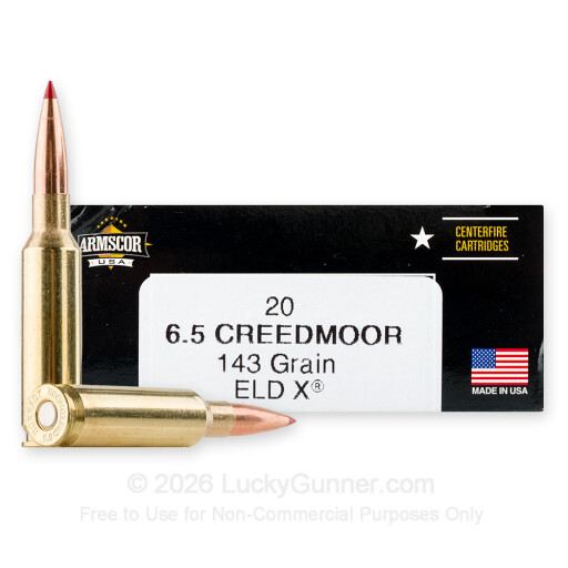 6.5 Creedmoor - 143 Grain ELD-X - Armscor USA - 20 Rounds