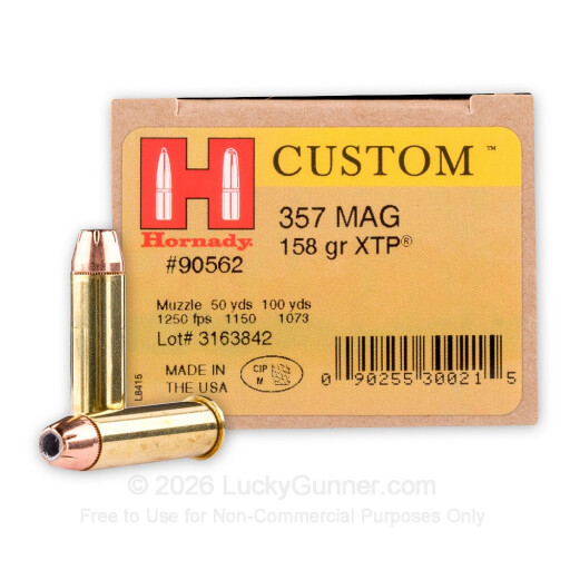 357 Mag - 158 gr JHP XTP - Hornady- 25 Rounds