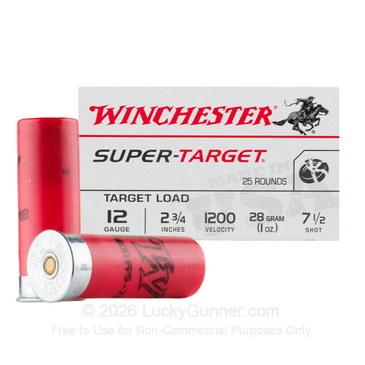 12 Gauge - 2-3/4" 1oz. #7.5 Shot - Winchester Super Target - 25 Rounds