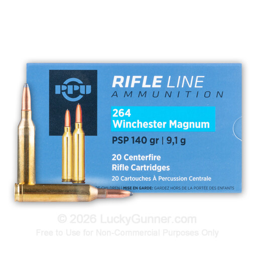 264 Win Mag - 140 Grain PSP - Prvi Partizan - 20 Rounds