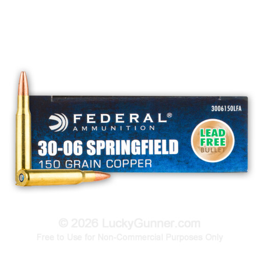 30-06 - 150 Grain SCHP - Federal Power-Shok Copper - 20 Rounds