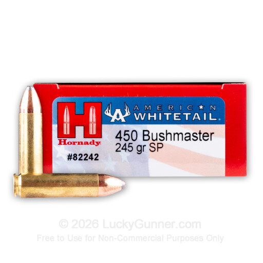 450 Bushmaster - 245 Grain InterLock - Hornady American Whitetail - 20 Rounds