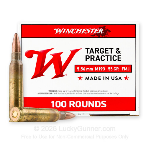 5.56x45 - 55 Grain FMJ M193 - Winchester USA - 1000 Rounds