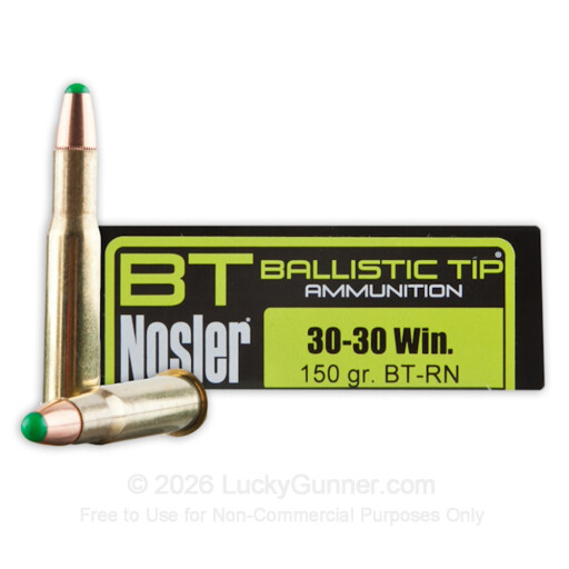30-30 - 150 Grain Ballistic Tip Round Nose - Nosler - 20 Rounds