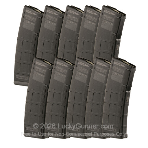 Magpul AR-15/M4 30rd - 5.56/.223 - Black - PMAG - Gen M2 - 10 Magazines