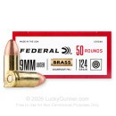 Federal Champion 9mm Ammo For Sale - 124 Grain FMJ - 50 Rounds