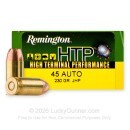 Remington HTP 45 ACP Ammo For Sale - 230 Grain JHP - 20 Rounds