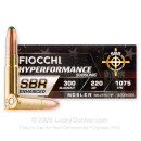 Fiocchi Hyperformance SBR Enhanced 300 AAC Blackout Ammo For Sale - 220 Grain Ballistic Tip - 20 Rounds