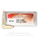 Premium 348 Win Ammo For Sale - 200 Grain FTX Ammunition in Stock by Hornady LEVERevolution - 20 Rounds