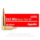 Aguila 243 Ammo For Sale - 100gr SPBT - 20 Rounds