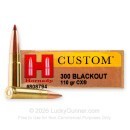 Hornady Custom 300 AAC Blackout Ammo For Sale - 110 Grain CX - 20 Rounds