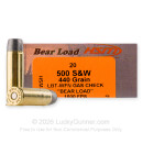 HSM Bear Load 500 S&W Mag Ammo For Sale - 440 Grain WFNGC - 20 Rounds