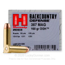 Hornady Backcountry Defense 357 Magnum Ammo For Sale - 165 Grain DGH - 25 Rounds
