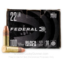 Federal Black Pack 22 LR Ammo For Sale - 36 Grain CPHP - 1100 Rounds