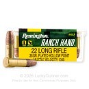 Remington Ranch Hand 22 LR Ammo For Sale - 38 Grain CPHP - 100 Rounds