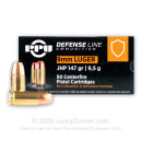 9mm Luger Ammo For Sale - 147 gr JHP Prvi Partizan Ammunition For Sale