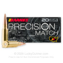 Premium 6.5 Grendel Ammo For Sale - 120 Grain OTM BT Ammunition in Stock by Barnes Precision Match - 20 Rounds