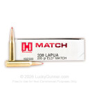 Premium 338 Lapua Magnum Ammo For Sale - 285 Grain ELD-Match Ammunition in Stock by Hornady - 20 Rounds