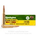 Remington Core-Lokt Copper 270 Ammo For Sale - 130 Grain SCHP - 20 Rounds