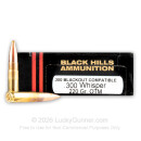 Premium 300 AAC Blackout Ammo For Sale - 220 Grain OTM Subsonic Ammunition in Stock by Black Hills - 20 Rounds