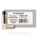 Underwood 38 Special Ammo For Sale - 158 Grain LSWHPGC - 20 Rounds