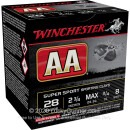 Cheap 28 Gauge Ammo For Sale - 2-3/4” 3/4oz. #8 Shot Ammunition in Stock by Winchester AA - 25 Rounds