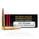 Premium 300 AAC Blackout Ammo For Sale - 198 Grain Dual Performance Ammunition in Stock by Black Hills Subsonic - 20 Rounds
