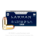 Bulk 45 Auto Ammo - 230 gr TMJ - Speer Lawman 45 ACP Ammunition - 1000 Rounds