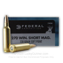 270 Win Short Magnum Ammo For Sale - 130 gr SP - Federal Power Shok Ammo Online
