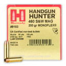 Premium 460 S&W Magnum Ammo For Sale - 200 Grain MonoFlex Ammunition in Stock by Hornady Handgun Hunter - 20 Rounds
