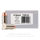 Underwood 44 Special Ammo For Sale - 245 Grain FMJ FN - 20 Rounds