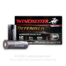 Premium 12 Gauge Ammo For Sale - 2-3/4" 1oz. Segmented Rifled Slug Ammunition in Stock by Winchester Defender - 100 Rounds