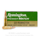 223 Rem - 69 Grain HPBT MatchKing - Remington Premier Match - 20 Rounds