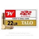 Winchester TALO 22 LR Ammo For Sale - 36 Grain CPHP - 222 Rounds