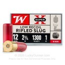 Cheap 12 Gauge Ammo For Sale - 2-3/4” 1oz. HP Rifled Slug Ammunition in Stock by Winchester Super-X Low Recoil - 15 Rounds