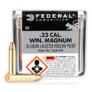 22 WMR - 50 Grain JHP - Federal Game-Shok - 500 Rounds
