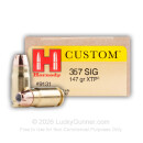 357 Sig Ammo For Sale - 147 gr JHP XTP Hornady Ammunition In Stock - 20 Rounds