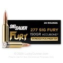 Sig Sauer Hybrid Hunter 277 Fury Ammo For Sale - 150 Grain AccuBond - 20 Rounds