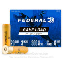 Cheap 20 Gauge Ammo For Sale - 3" 1-1/4oz. #6 Shot Ammunition in Stock by Federal Game Load Upland Hi-Brass - 25 Rounds