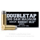 Doubletap 500 S&W Magnum Ammo For Sale - 400 Grain Hard Cast WFNGC - 20 Rounds