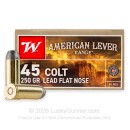 Winchester American Lever Range 45 Long Colt Ammo For Sale - 250 Grain LFN - 50 Rounds