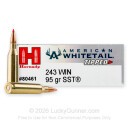 Hornady American Whitetail Tipped 243 Ammo For Sale - 95 Grain SST - 20 Rounds