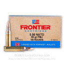 Bulk 5.56x45 Ammo For Sale - 55 Grain FMJ M193 Ammunition in Stock by Hornady Frontier - 1200 Rounds