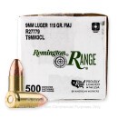 Remington Range 9mm Ammo For Sale - 115 Grain FMJ - 500 Rounds