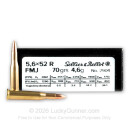 Cheap 5.6x52mm Rimmed Ammo For Sale - 70 Grain FMJ Ammunition in Stock by Sellier & Bellot - 20 Rounds