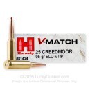 Hornady V-Match 25 Creedmoor Ammo For Sale - 95 Grain ELD-VT - 20 Rounds