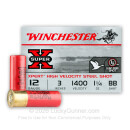 Bulk 12 Gauge Ammo For Sale Online - Winchester Super-X 3" BB Steel Shot - 250 Rounds