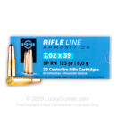 Bulk Brass Cased 7.62x39 Ammo In Stock - 123 gr SP - 7.62x39 Ammunition by Prvi Partizan For Sale - 1000 Rounds